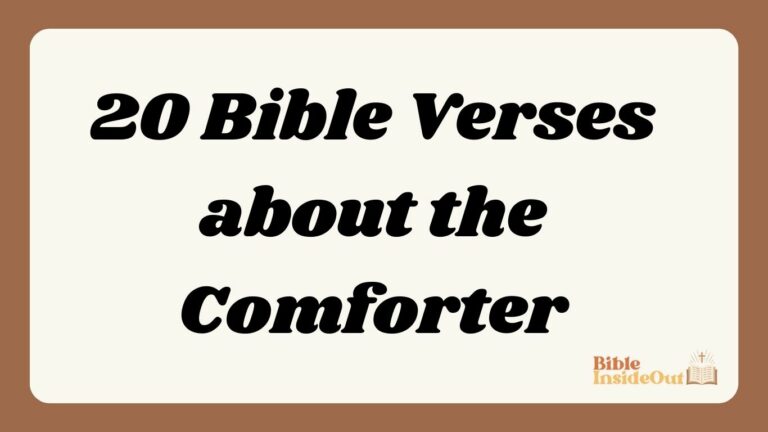20 Bible Verses about the Comforter (With Commentary)