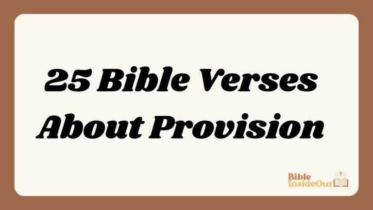 25 Bible Verses About Provision (With Commentary)