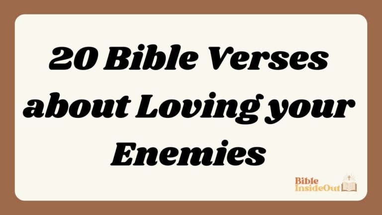 20 Bible Verses about Loving your Enemies (With Commentary)