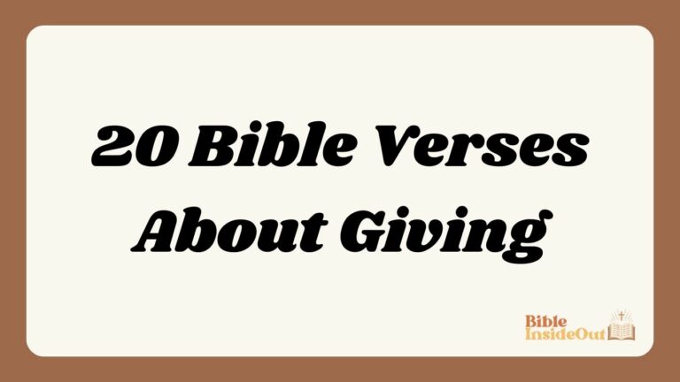 20 Bible Verses About Giving (With Commentary)