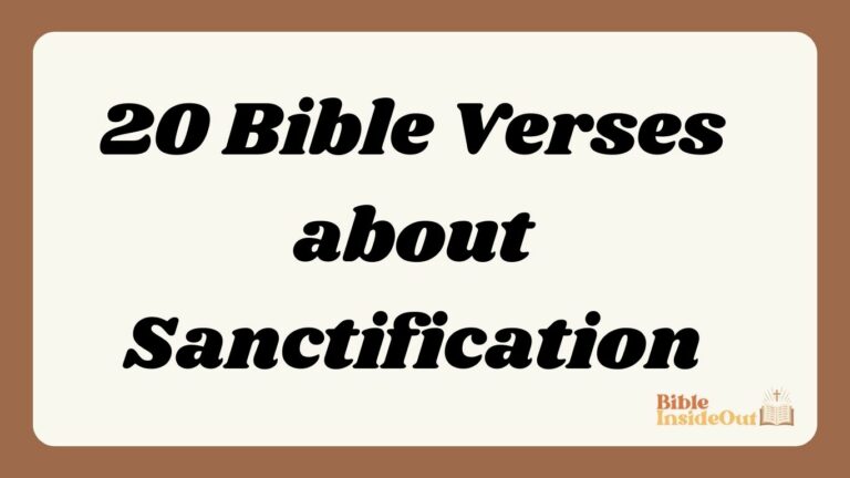 20 Bible Verses about Sanctification (With Commentary)