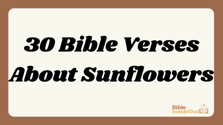 30 Bible Verses About Sunflowers (With Commentary)