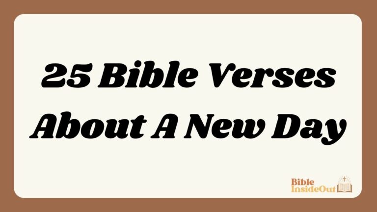 25 Bible Verses About A New Day (With Commentary)