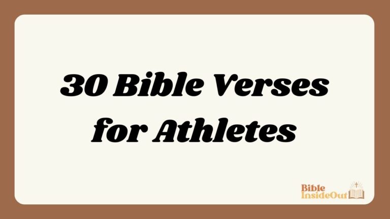 30 Bible Verses for Athletes (With Commentary)