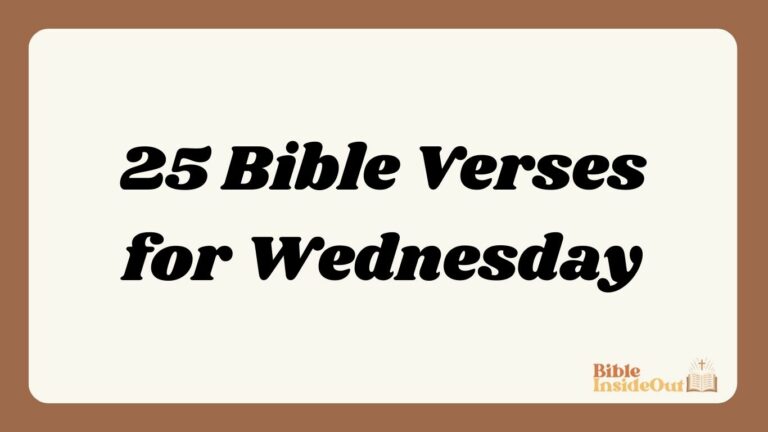 25 Bible Verses for Wednesday (With Commentary)