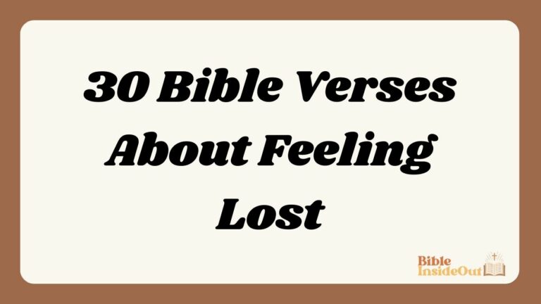 30 Bible Verses About Feeling Lost (With Commentary)