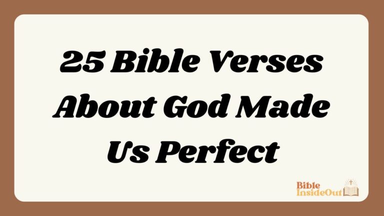 25 Bible Verses About God Made Us Perfect (With Commentary)