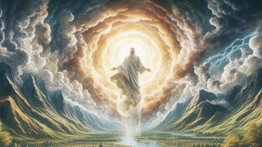 An oil painting depicting God’s sovereign role in spiritual revival, highlighting His divine authority and mercy in transforming lives.