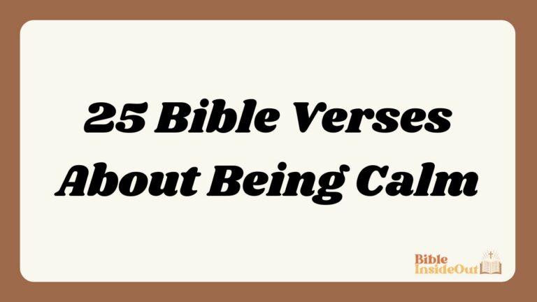 25 Bible Verses About Being Calm (With Commentary)