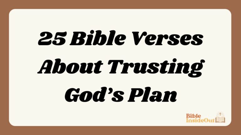 25 Bible Verses About Trusting God’s Plan (With Commentary)