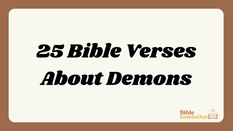 25 Bible Verses About Demons