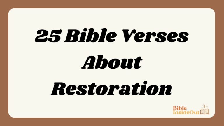 25 Bible Verses About Restoration (With Commentary)