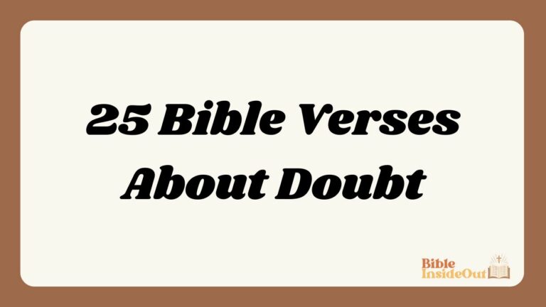 25 Bible Verses About Doubt
