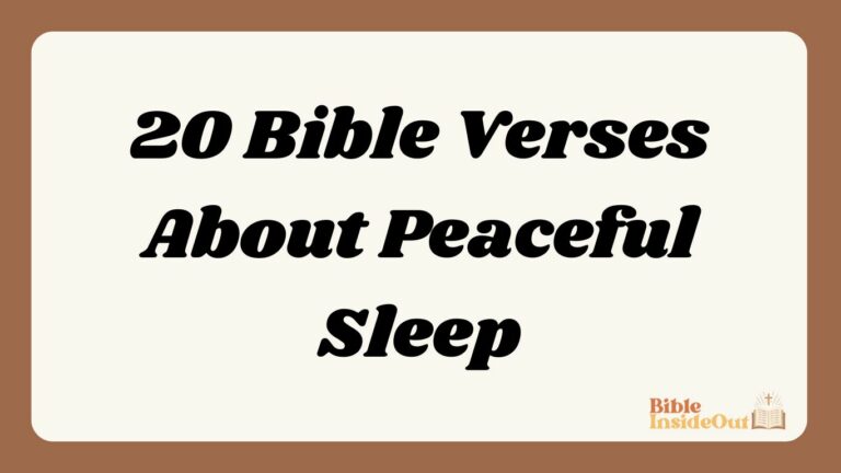 20 Bible Verses About Peaceful Sleep (With Commentary)