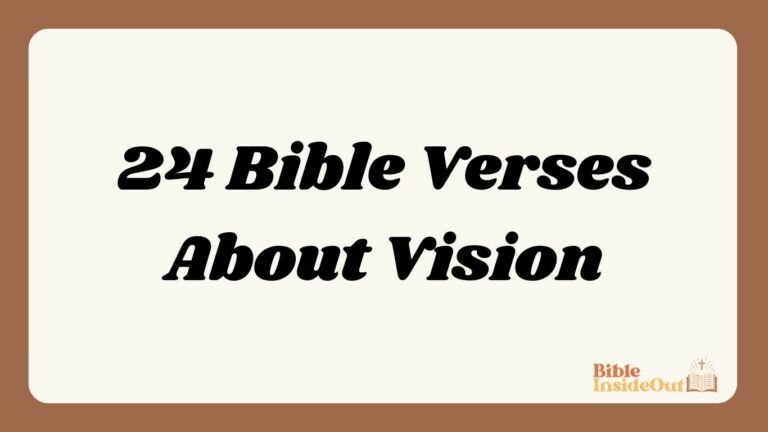 24 Bible Verses About Vision